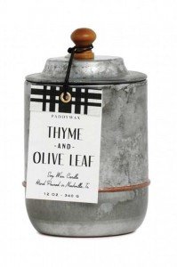 Большая свеча в металлической банке Thyme & Olive Tree